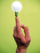 Green Light Bulb